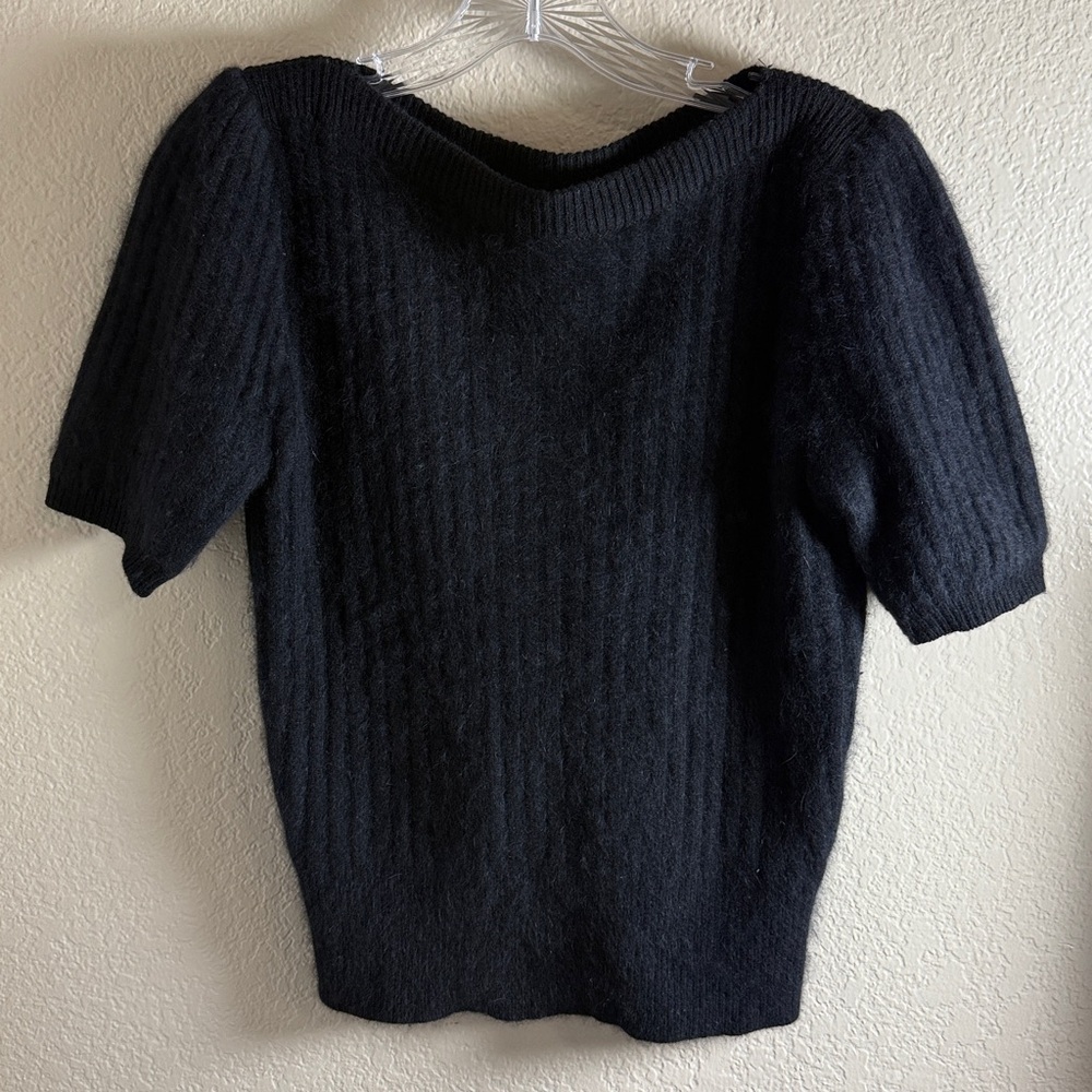 JH Collectibles vintage Black Angora Blend Sweater